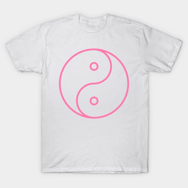 Yin Yang pink - Ancient Chinese philosophy symbol T-Shirt by mrsupicku